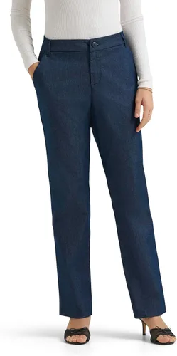 Vista 17 de Lee - Pantalón de pierna recta, ajuste relajado y antiarrugas para mujer Ceniza jaspeado