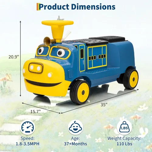 Vista 6 de Takywep Chuggington - Tren eléctrico con licencia de 12 V y 2 plazas para Azul