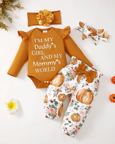 Vista 96 de SUNNY PIGGY Ropa para bebé recién nacida, con volantes, mameluco de algodón floral, conjunto de pantalones de algodón para niñas