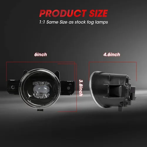 Vista 9 de Nueva Versión Luz Antiniebla LED de Reemplazo Para 2004-2018 Nissan Sentra /11-14 Nissan Maxima/Altima Sedan 07 en adelante/14-16 Rogue/08-10