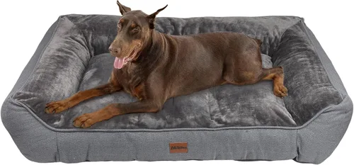Vista 15 de [Usado] Cama Ortopédica para Perros para Perros Extra Grandes - Cama Sofá para Perros Impermeable de Espuma Viscoelástica con Lados, Camas para Gris