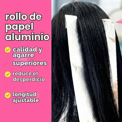 Vista 3 de Colortrak Rollo de papel de aluminio para resaltado profesional, plateado