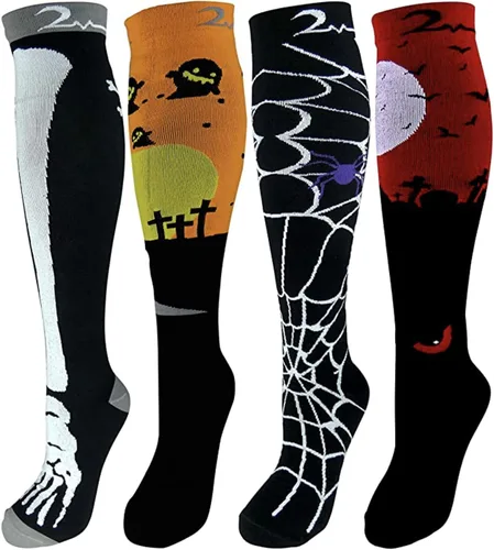 Vista 9 de Calcetines de compresión extra suaves con diseño navideño
