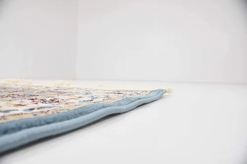 Vista 10 de Unique Loom Narenj Collection - Alfombra clásica con diseño de medallón texturizado tradicional, 3 x 5 pies, 1 pulgada, rectangular, color Azul