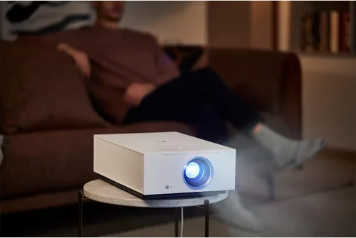 Vista 3 de LG Proyector CineBeam UHD 4K HU710PW - Proyector inteligente DLP para cine en casa, color blanco