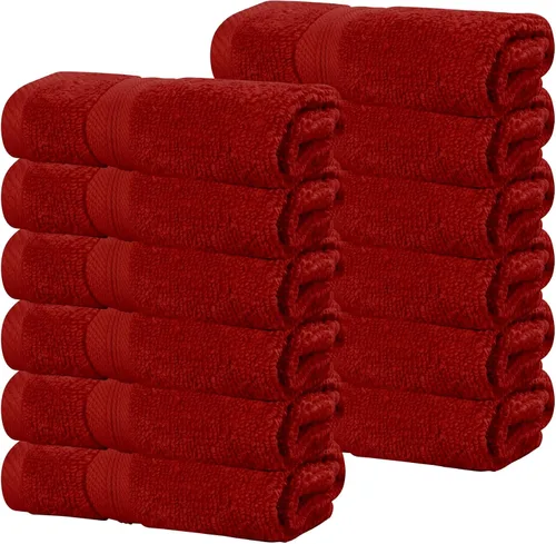 Vista 2 de Superior Juego de 12 toallas faciales de algodón, uso diario, baño, habitación de invitados, centro turístico, spa, facial, hogar, toallas pequeñas