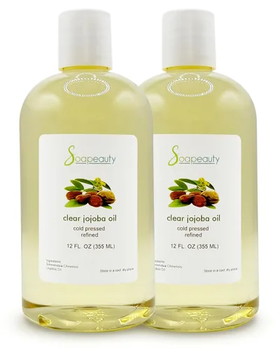 Vista 6 de Soapeauty Aceite de jojoba transparente 100% puro y natural refinado, prensado en frío, sin hexano Aceite hidratante para piel, cara, cabello