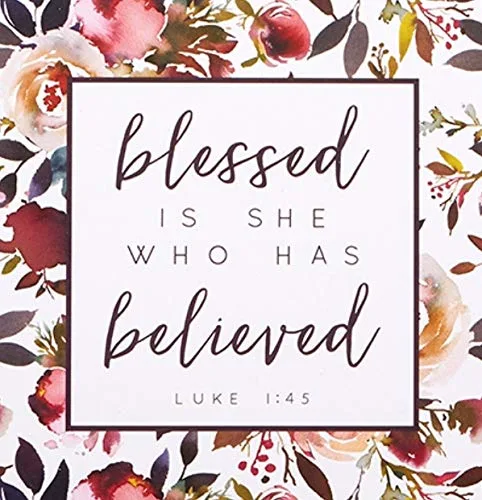 Vista 2 de Blessed is She Luke 145 cuaderno de diario de tapa dura, 8 pulgadas