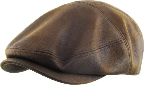 Vista 18 de KBETHOS Gorras clásicas de periódicos de la colección Ivy de Ascot de cuero fabricadas en Estados Unidos