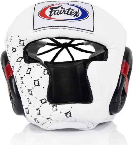 Vista 6 de Fairtex Muay Thai & Boxing Headgear Protector de cabeza protector con correas ajustables, acolchado multicapa, visión mejorada y cobertura