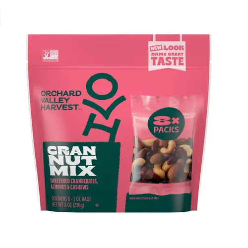 Vista 8 de Orchard Valley Harvest - Mezcla de nueces con chocolate, multipack, 1 oz (paquete de 8), pasas cubiertas de chocolate negro, almendras y cacahuetes