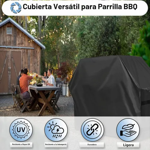 Vista 3 de OutdoorLines Cubierta Impermeable de Servicio Pesado para Parrilla BBQ - Cubiertas Universales para Parrilla de Barbacoa Resistentes a UV, Cubierta