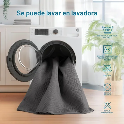 Vista 8 de Protector de colchón impermeable tamaño individual con bolsillos profundos, color gris Breathable Noiseless Soft Mattress Pad Cover Fits 8"-21