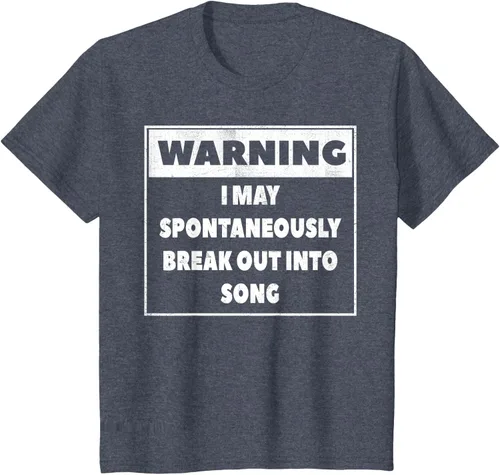 Vista 54 de Advertencia I may Spontaneously romper en canción camiseta