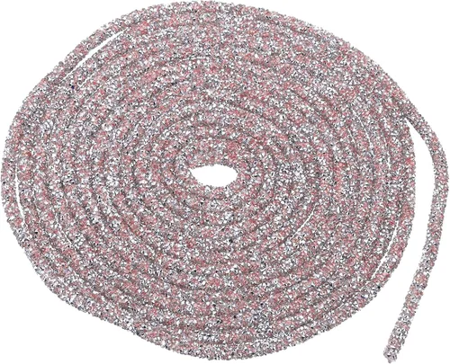 Vista 49 de MECCANIXITY Cuerda de lentejuelas con purpurina de 2.5 yardas, 6mm, 0.24 pulgadas, cuerda de tubo de lentejuelas con diamantes de imitación