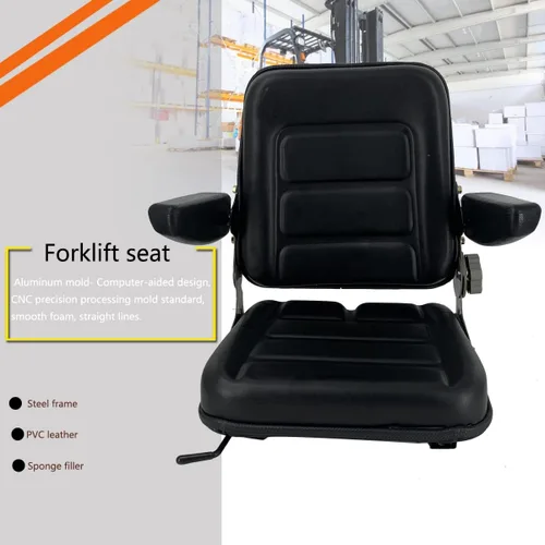 Vista 8 de Asiento universal de tractor de PVC, asiento de cortacésped ajustable, asiento plegable que incluye reposabrazos e interruptor de asiento, 15.4 x 15