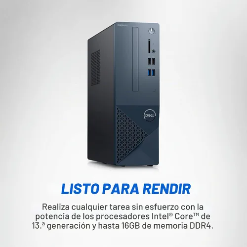 Vista 3 de Dell Inspiron 3020S Desktop - Procesador Intel Core i5-13400, RAM DDR4 de 16 GB, SSD de 512 GB + disco duro de 1 TB, gráficos Intel UHD 730, Windows