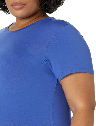 Vista 3 de Tienda Essentials - Camiseta de manga corta Tech Stretch y con cuello redondo para mujer paquete de 2