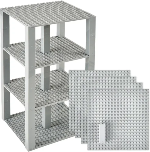 Vista 9 de Strictly Briks - Torre de juguete de 6 x 6 pulgadas - 132 piezas (placas base y ladrillos)
