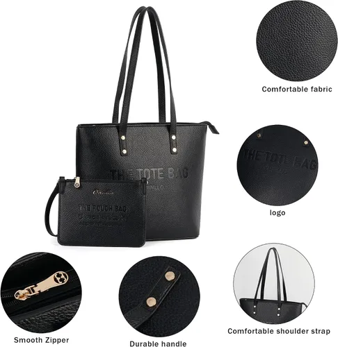 Vista 4 de Bolso de mano para mujer, bolso mediano con asa superior