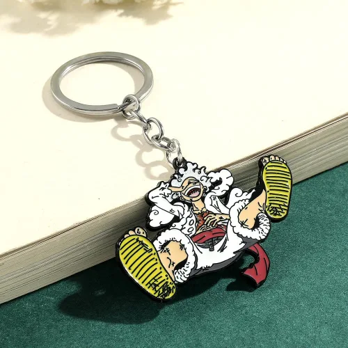 Vista 2 de feimeng jewelry Anime Onepiece - Llavero esmaltado con figura Lindo llavero creativo, mochila bolsa accesorios de coche, regalos para fanáticos