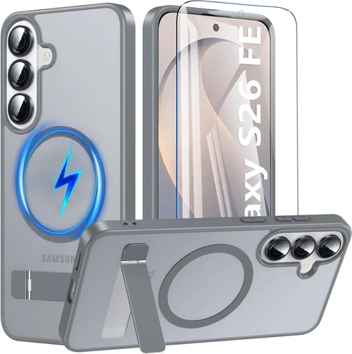 Vista 56 de Funda OWKEY Samsung Galaxy A13 5G, Funda Magnética para Teléfono con Soporte y Protector de Pantalla, Funda Protectora Antihuellas y a Prueba de A13