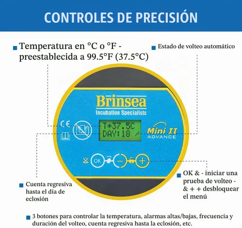 Vista 3 de Brinsea Mini II Incubadora Avanzada con Turner Automático para Ecubar 7