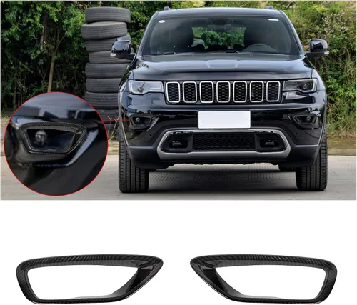 Vista 9 de Hoolcar Cubierta de faros antiniebla delanteros, marco de repuesto compatible con Jeep Grand Cherokee 2014-2016, color negro