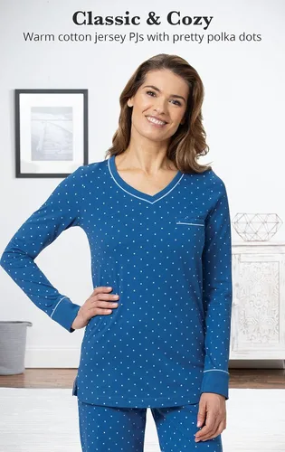Vista 42 de PajamaGram Pijamas para mujer - Conjuntos de pijamas para mujer, camiseta sin botones, 100% algodón