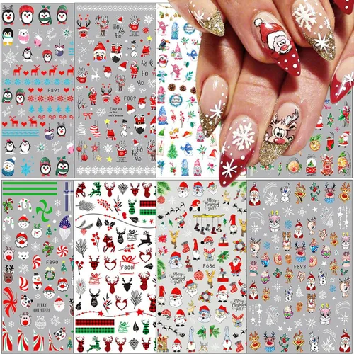 Vista 21 de 30 hojas de calcomanías de uñas para el día de San Valentín, diseño de flores, corazón, pastel de frutas, serie de labios rojos, suministros de arte