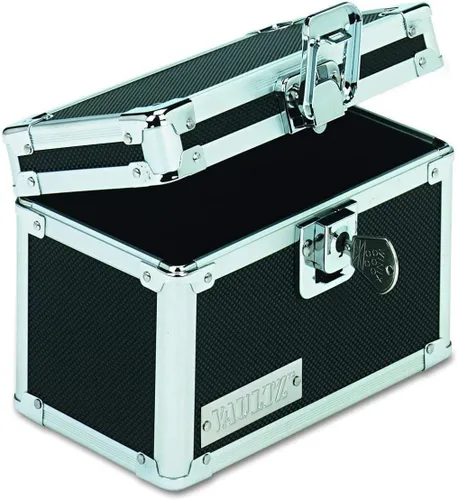 Vista 4 de Vaultz VZ01169 Archivador con candado para tarjetas de índice con tapa abatible - Capacidad para 350 tarjetas de 7,6 x 12,7 cm, color negro