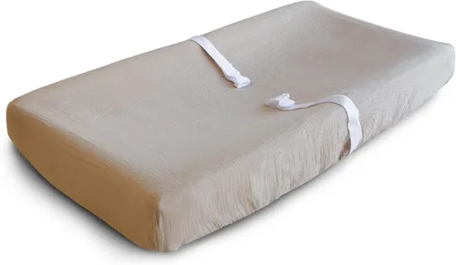 Vista 15 de mushie Funda de cambiador de muselina ajustada extra suave (Rosado)