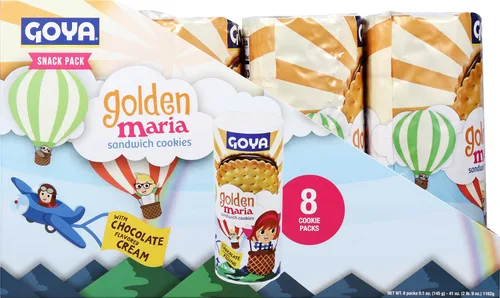 Vista 2 de Goya Foods Golden Maria - Galletas sándwich de 5.10 onzas (paquete de 8)