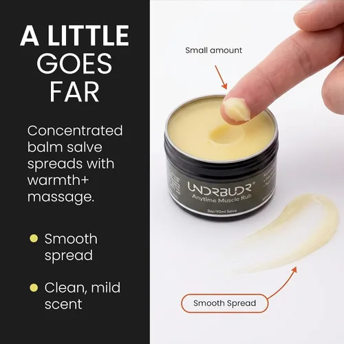 Vista 5 de Anytime Muscle Rub Salve con árnica, consuelda y aceites esenciales, bálsamo para dolor muscular, molestias articulares y recuperación