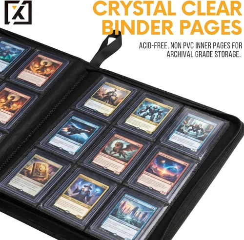 Vista 8 de X PRO Carpeta de tarjetas de carga superior, compatible con fundas de tarjetas de carga superior, se adapta a 252 20 cargadores premium incluidos