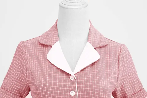 Vista 3 de Wellwits Vestido camisero a cuadros con mangas de murciélago cortas para mujer con bolsillo