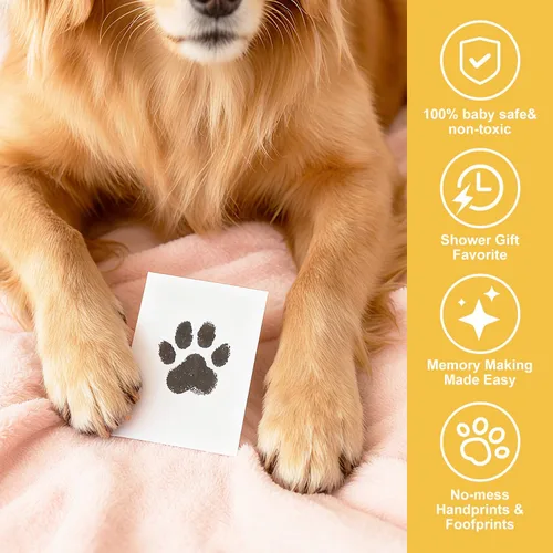 Vista 4 de Kit de impresión de patas para perros, kit de impresión de huellas de perro, kit de impresión de huellas de mascotas, kit de impresión de nariz