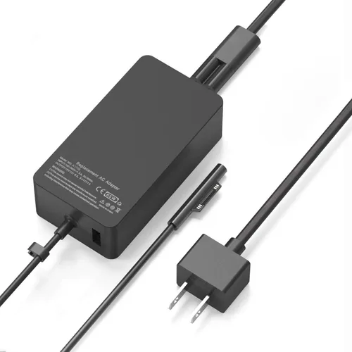 Vista 2 de Cargador de portátil Surface Pro de 65 W para Microsoft Surface Pro 10/9/8/7/6/5/4/3/X, Windows Surface Laptop 6/5/4/3/2/1, Surface Book 3/2/1