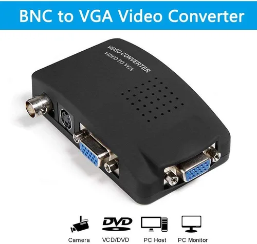 Vista 2 de Wiistar BNC a VGA Convertidor de Video Adaptador Compuesto S-Video PC Entrada a VGA Monitor Salida para DVR DVD PC TV Monitor