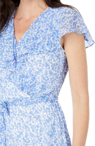 Vista 4 de Tommy Hilfiger Vestido midi con capa floral para mujer
