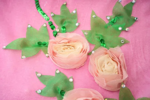 Vista 4 de Tutú de ballet de baile de flores para niños, leotardo integrado. Vestidos para niñas Ballet de baile
