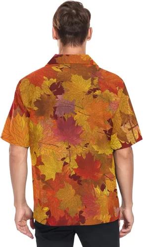 Vista 6 de Camisas hawaianas de manga corta para hombre, con botones, estilo tropical, para la playa