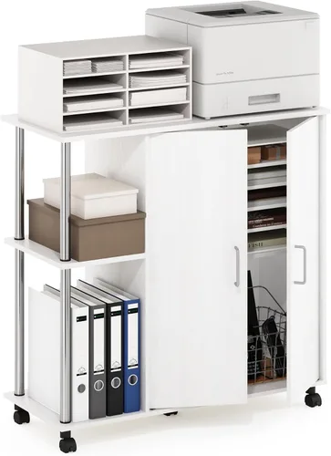 Vista 13 de Furinno LUDER - Estantería de libros, estantería moderna de 2 niveles, estantería abierta de 9 x 16 x 21, para sala de estar, dormitorio, oficina