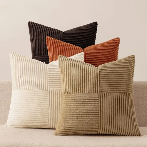 Vista 10 de MIULEE - Juego de 4 fundas de almohada beige de 16x16 pulgadas estilo bohemio con mosaico, fundas de cojín modernas estilo granja con cremallera