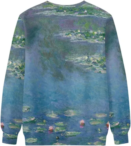 Vista 4 de JooMeryer - Sudadera de cuello redondo con estampado 3D de Van Gogh Starry Night para mujer