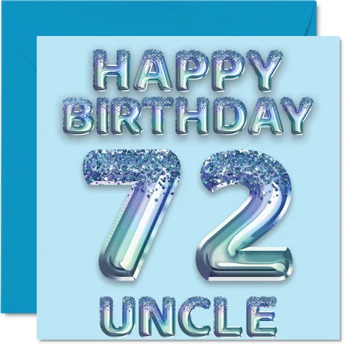 Vista 317 de Stuff4 Tarjeta de primer cumpleaños para niños, globo de fiesta con purpurina azul, tarjetas de feliz cumpleaños para niño de 1 año, nieto, hijo, 57