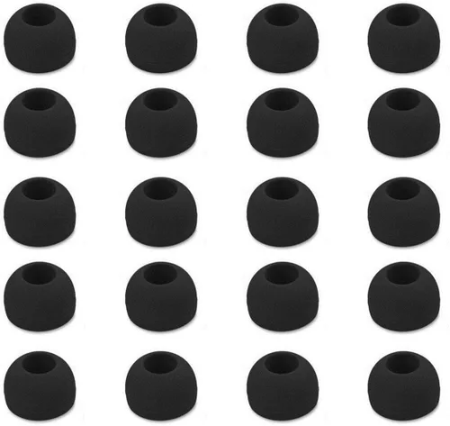 Vista 7 de Zotech Puntas negras para auriculares intraurales, tamaño extra pequeño, 10 pares de auriculares de silicona suave, con orificio de conector de 0.15