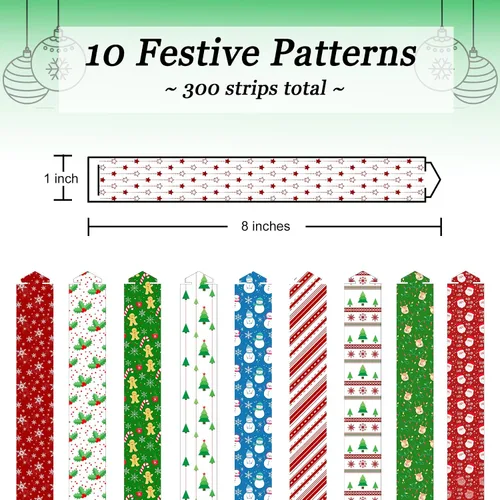 Vista 3 de Origami Joy 300 tiras de cadena de papel blanco para manualidades. No necesita pegamento ni cinta. Apto para niños y diversión familiar. Produce más