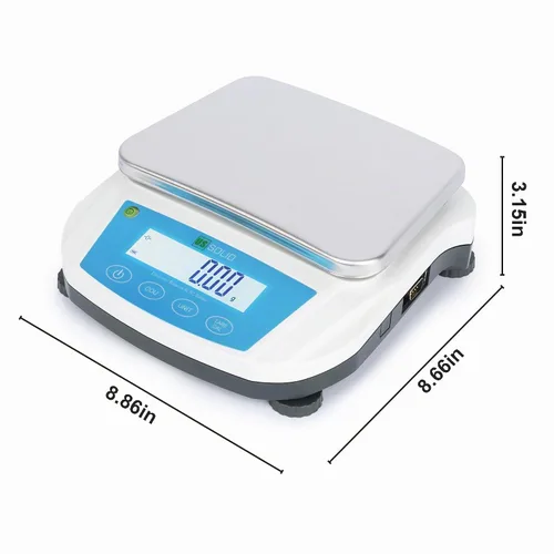 Vista 5 de U.S. Solid Balanza de precisión digital 176.37 oz x 0.0004 oz, escala de laboratorio, interfaz RS232, 19 unidades de medición