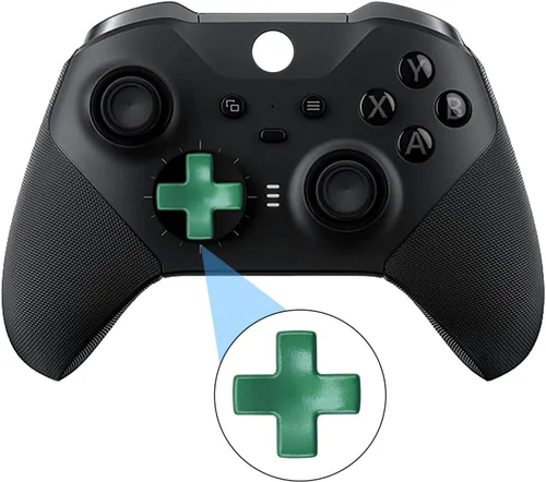Vista 3 de Replacement Thumbsticks, D-pad, Paddles Trigger Buttons for Xbox One Elite Controller Series 2 & Elite Series 2 Core Controller (E-10IN1-Green)
